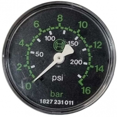 Manômetro 225PSI 16BAR