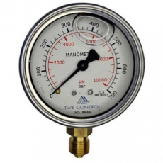 Manômetro TWE 10000psi 700bar com glicerina