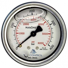 Manômetro TWE 6000psi 400bar com glicerina