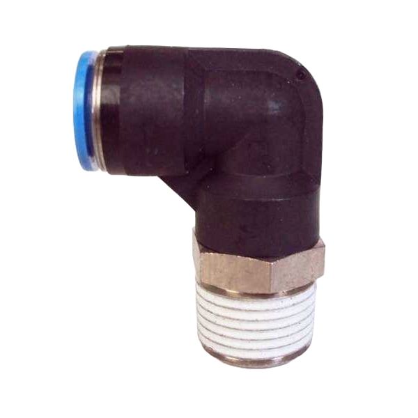 cotovelo, conexão pneumática, união em L, conector para tubos PUN e PAN, conexão roscada em L, conexão em L para equipamentos pneumáticos
