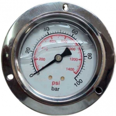 Manômetro 1400psi 100bar com glicerina