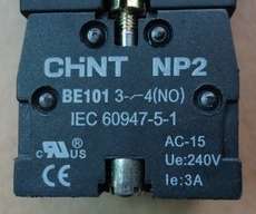Bloco p/ botão (modelo: NP2BE10134NO)