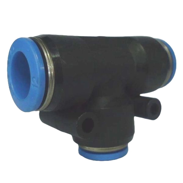 conector pneumático, união em T, engate rápido, conexão rápida em T, conexão quick star, conexão instantânea em T desigual, conector T desigual